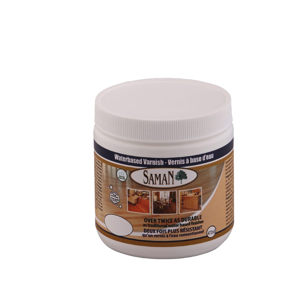 Varnish for Wood, Water-Based, Satin, 472 ml