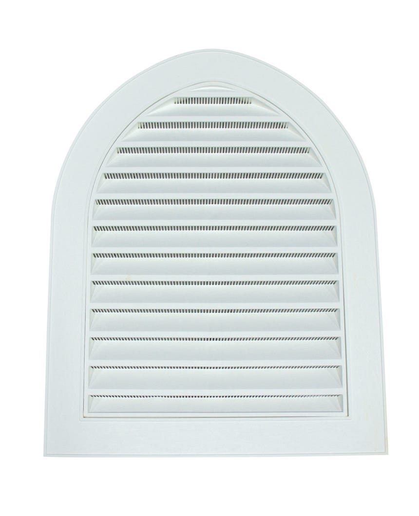 PVC Cathedral Gable Vent, 22-in. X 28-in.