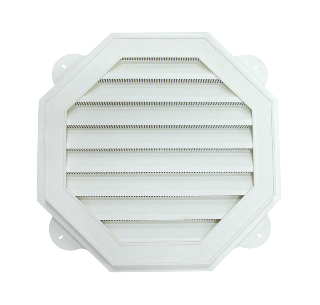 PVC Octogonal Gable Vent Bulk, 19-in.