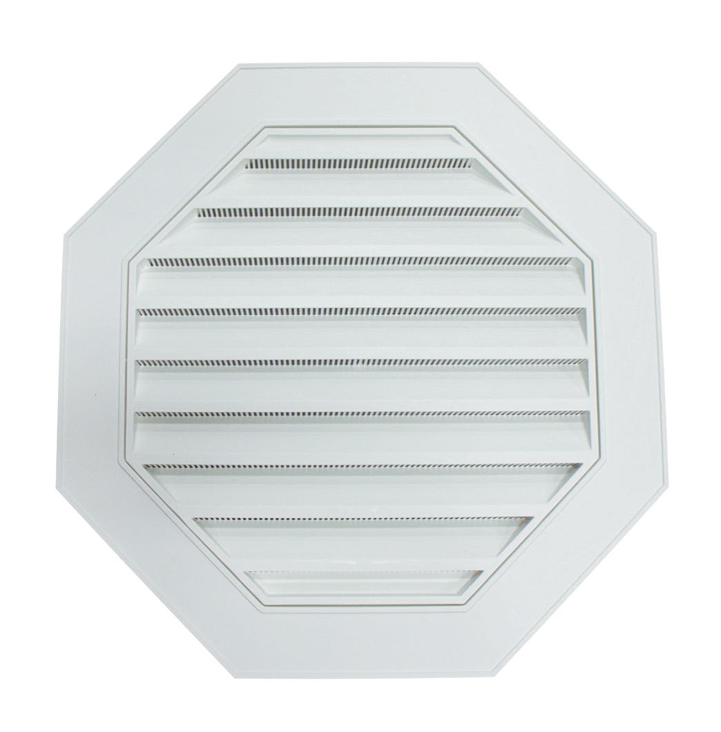 PVC Octagonal Gable Vent, 22-in.