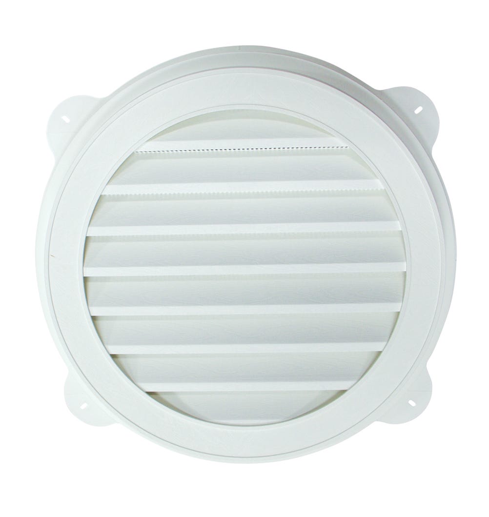 PVC Round Gable Vent Bulk, 19-in.