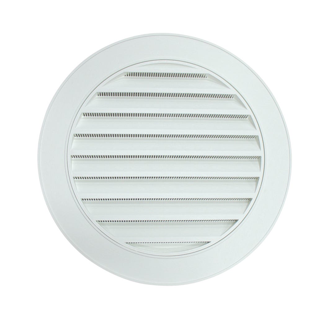 PVC Round Gable Vent Bulk, 22-in.