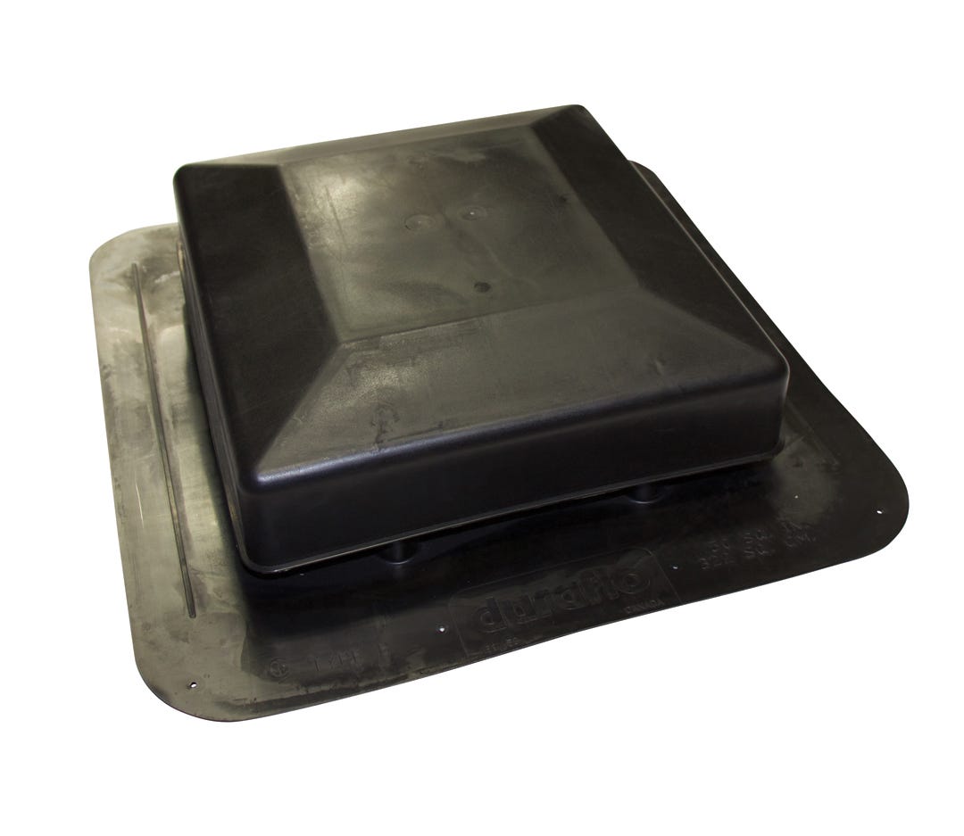 PVC Square Top Roof Vent, Black