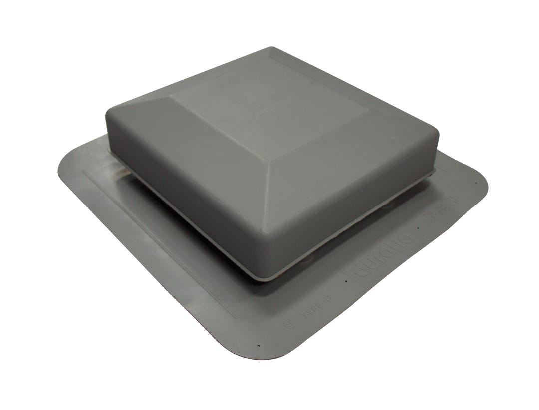 PVC Square Top Roof Vent, Grey