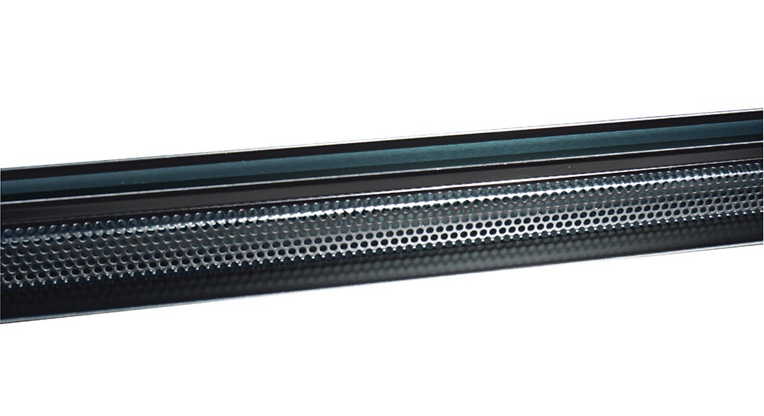 Ventilated aluminium molding for top of walls, 10 ft.