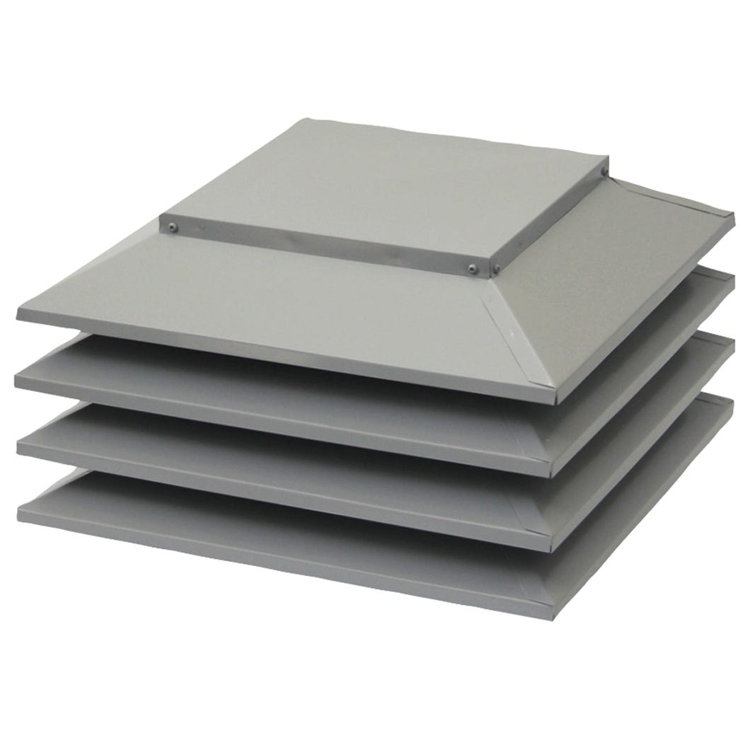 Replacement Head for 12-in. Round Ventilator, Grey