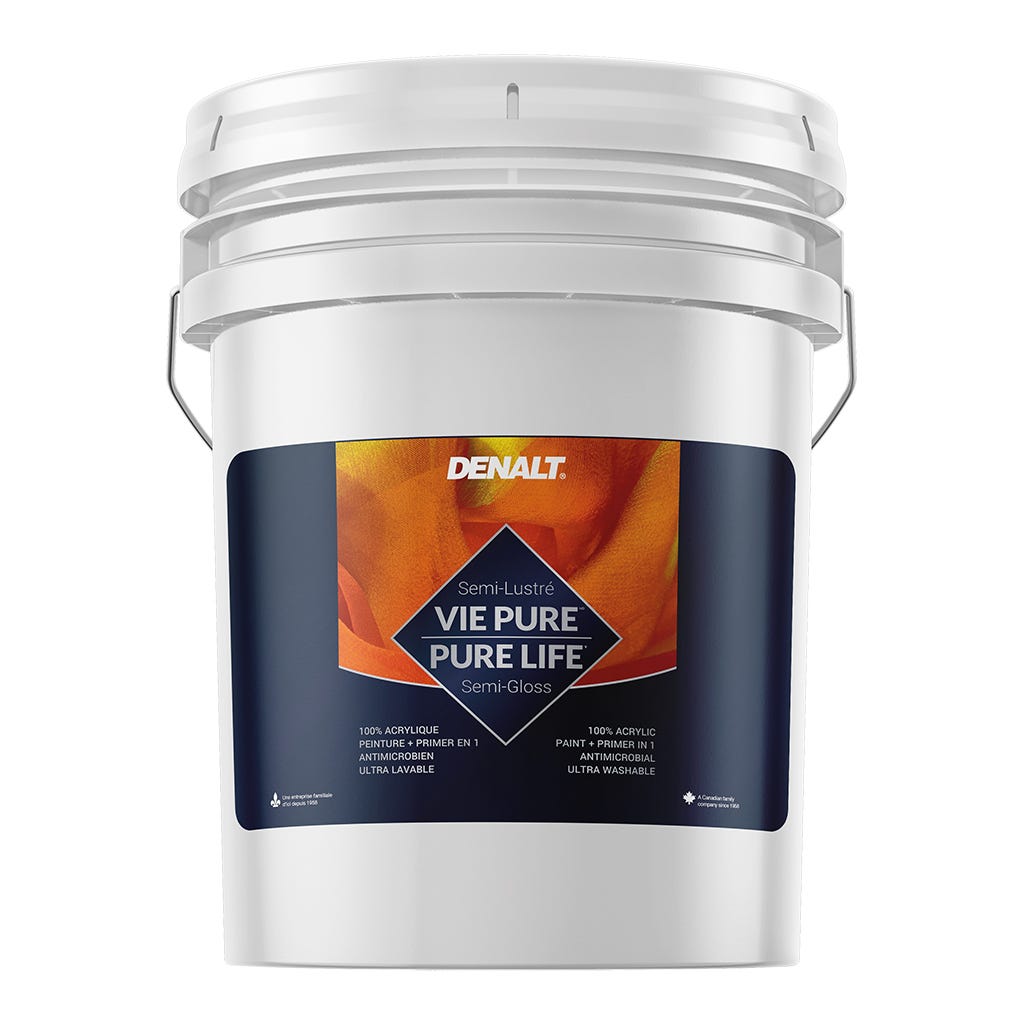 VIE PURE Interior Paint, Semi-Gloss Finish, Natural White, Pail
