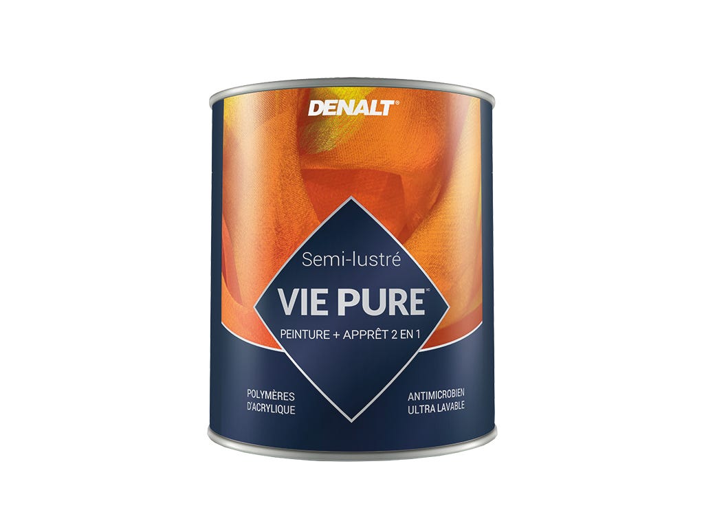 VIE PURE Interior Paint, Semi-Gloss Finish, Natural White, Quart