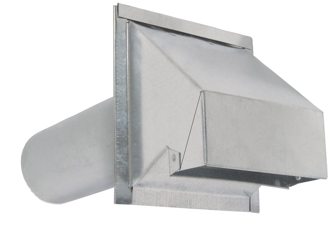 Galvanized Wall Exhaust Vent, Range Hood Outlet, 6-in.
