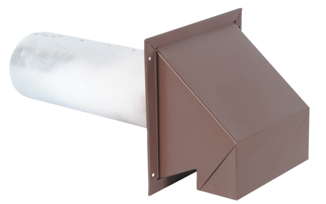 Wall Exhaust Vent with Grid, 6-in.