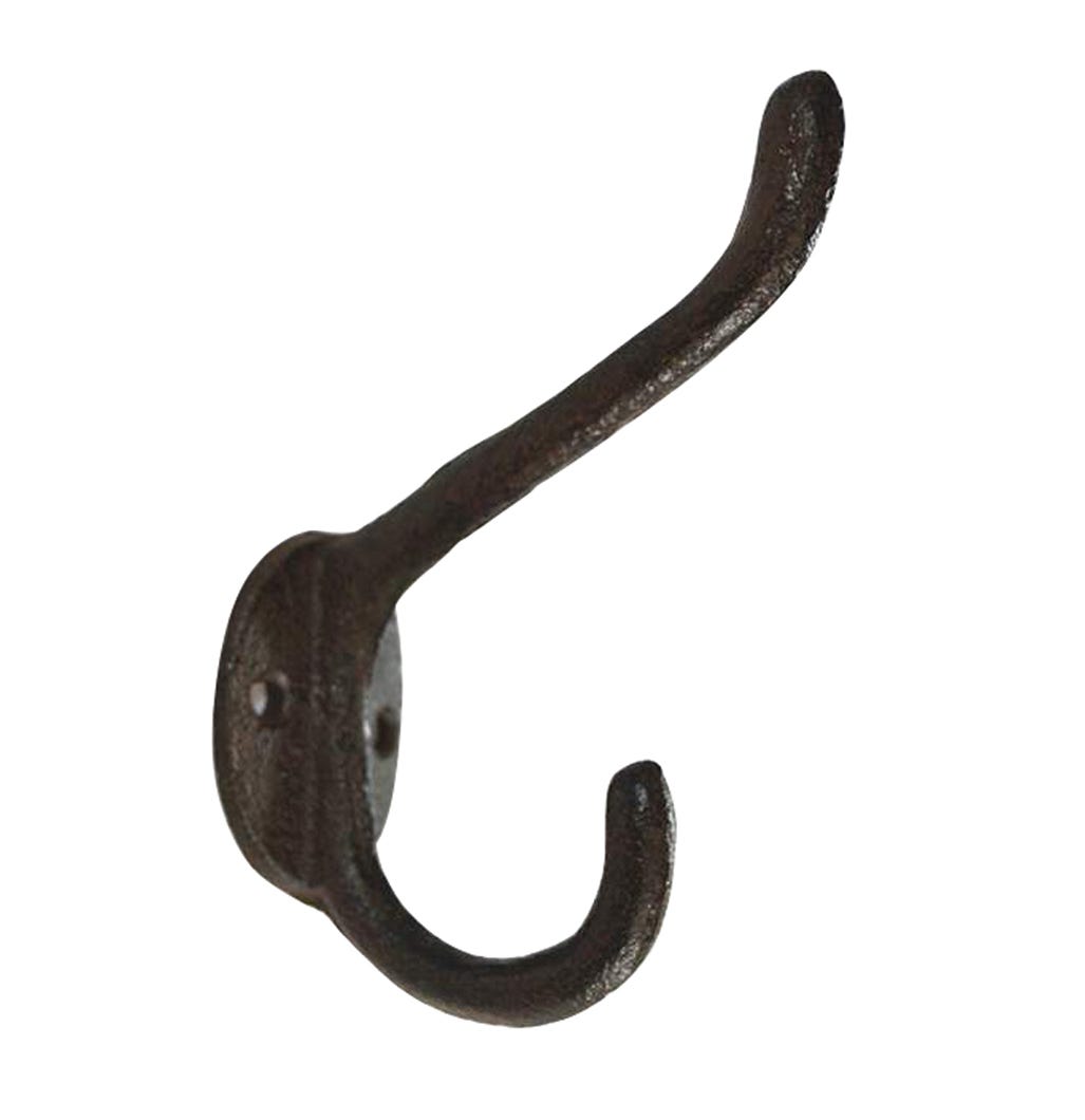 Forged Iron Wall Hook, 13 Cm, Brown