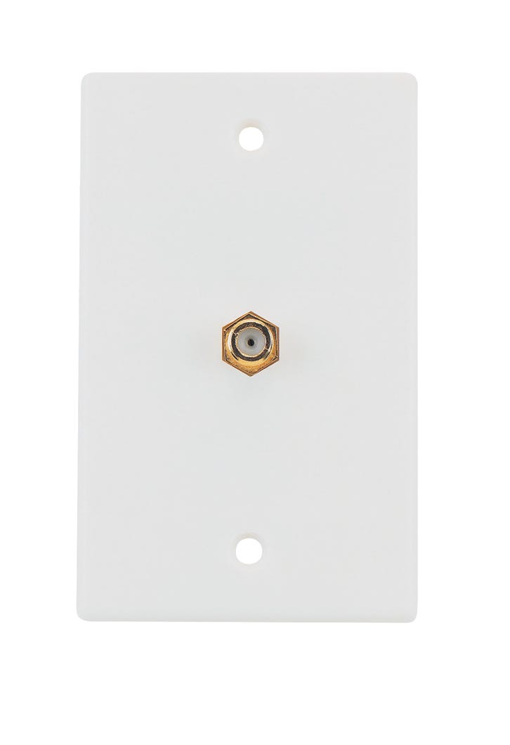 Wall plate coaxial cable