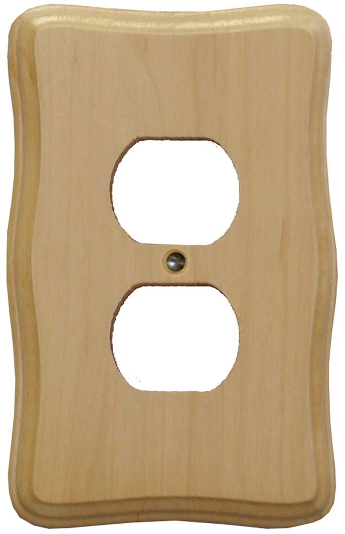 Wall Plate Provincial Wood, Duplex