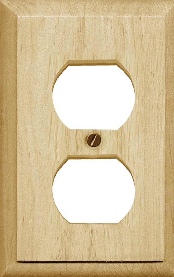 Wall Plate Traditional Wood, Duplex