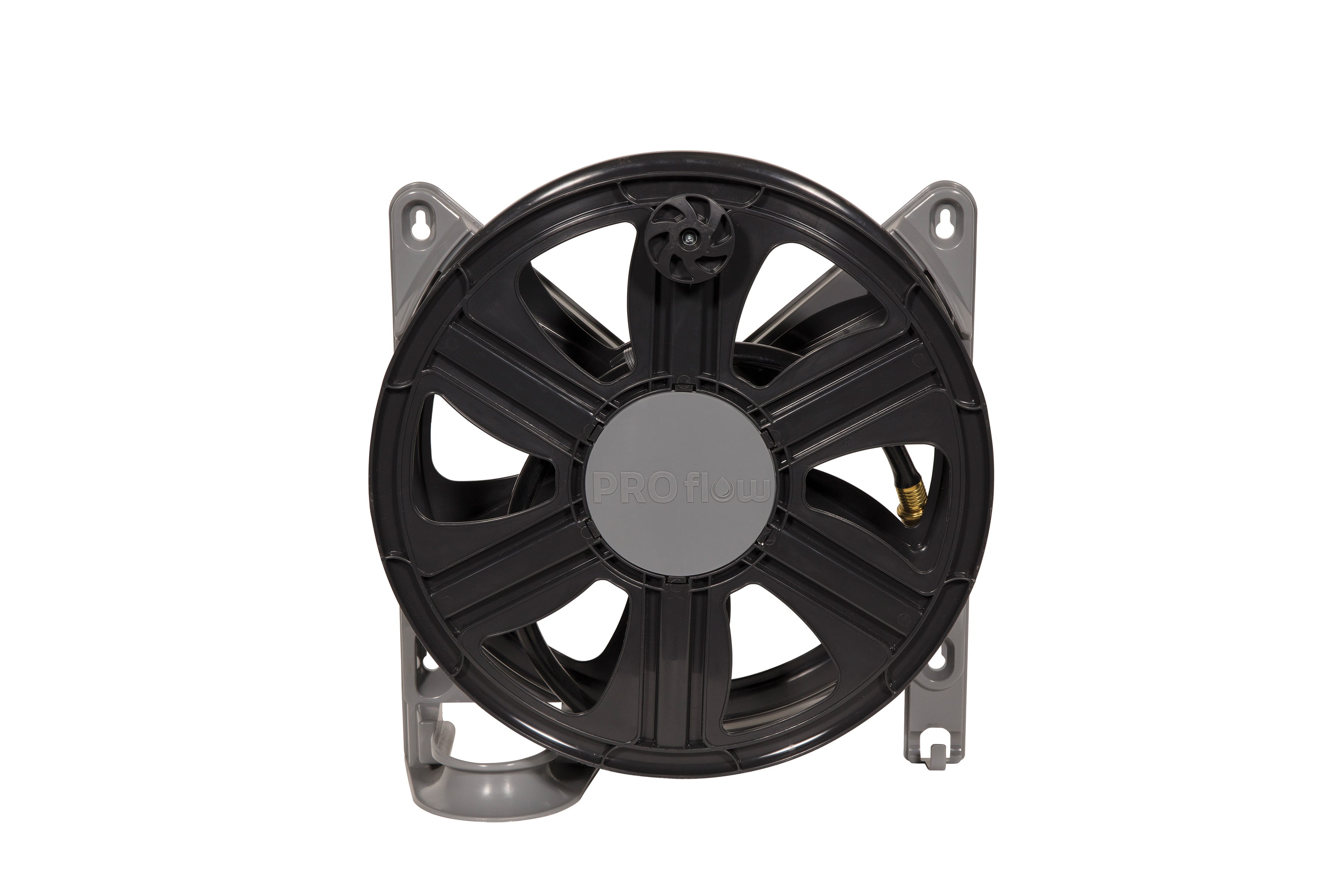Pro Flow Wall Mounted Hose Reel, Capacity of 100-ft. of 5/8-in. Hose