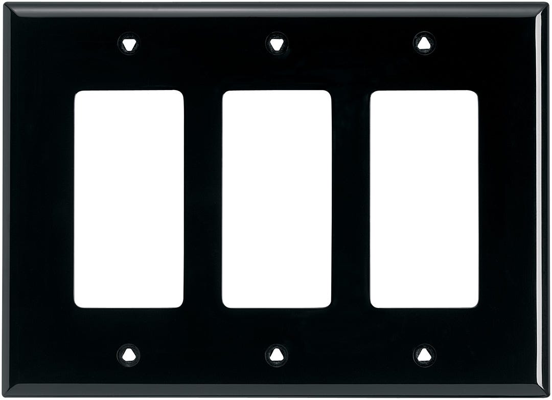 Wallplate deco 3 gang