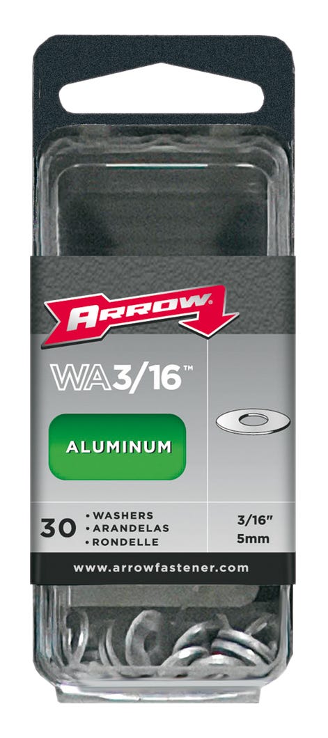 Aluminum Washer, 3/16-in.