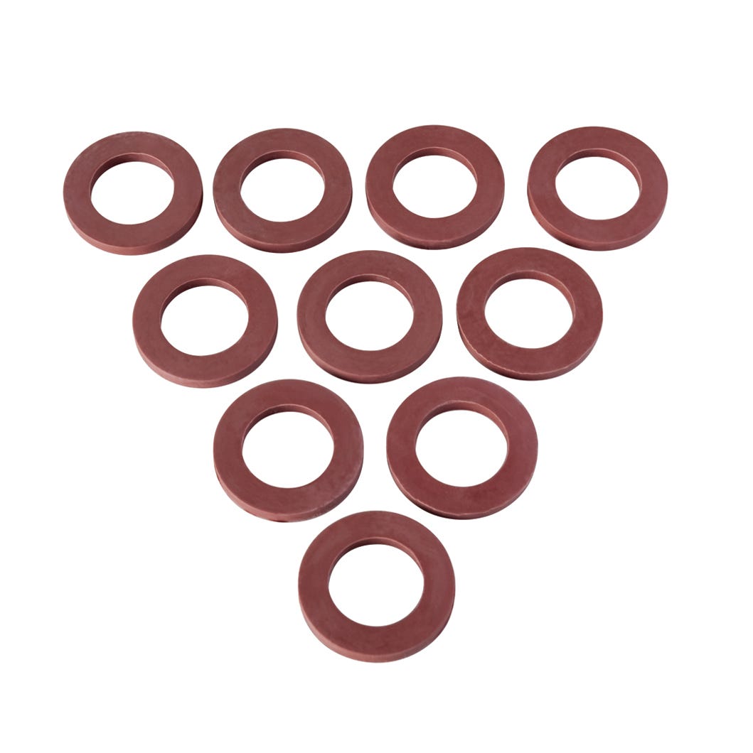 Rainwave Neoprene Hose Washers, Red, 10/Pk