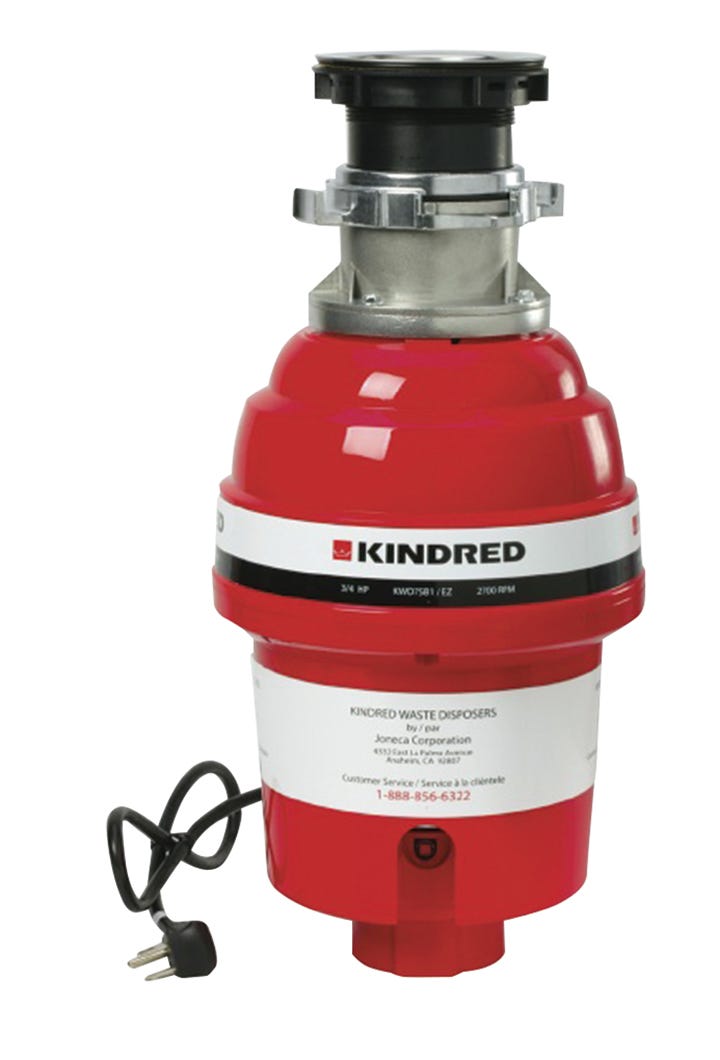 Batch Feed Food Waste Disposer, 3/4 H.P.