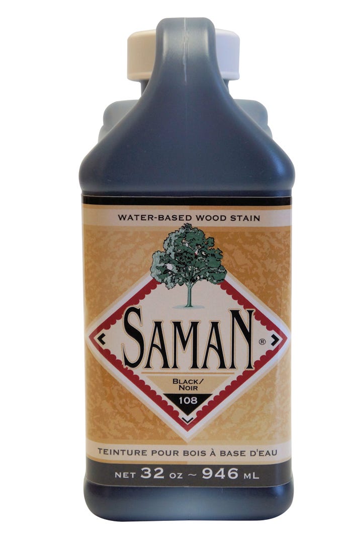 Water-Based Wood Stain, Black, 946 ml