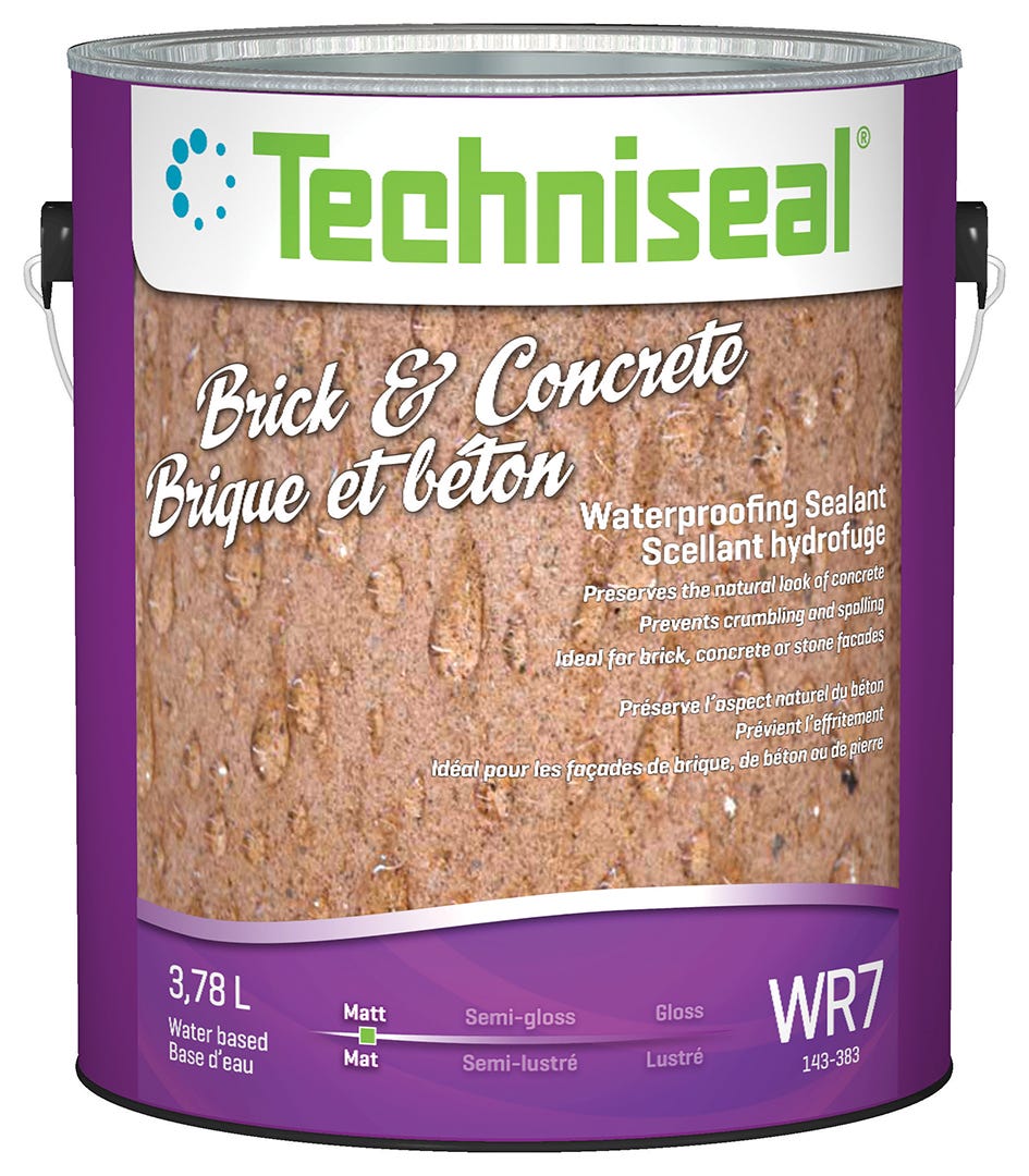 Brick and Concrete Waterproofing Sealant, Water Based, Matt Finish, 3.78 L