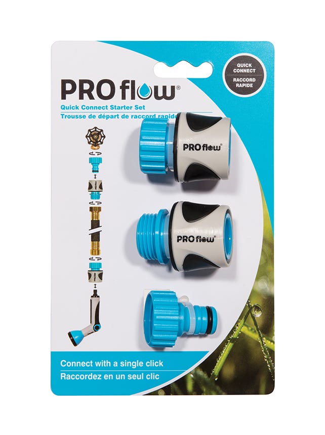 Pro Flow Quick Connect Starter Set, 2 Connectors & 1 Adaptor