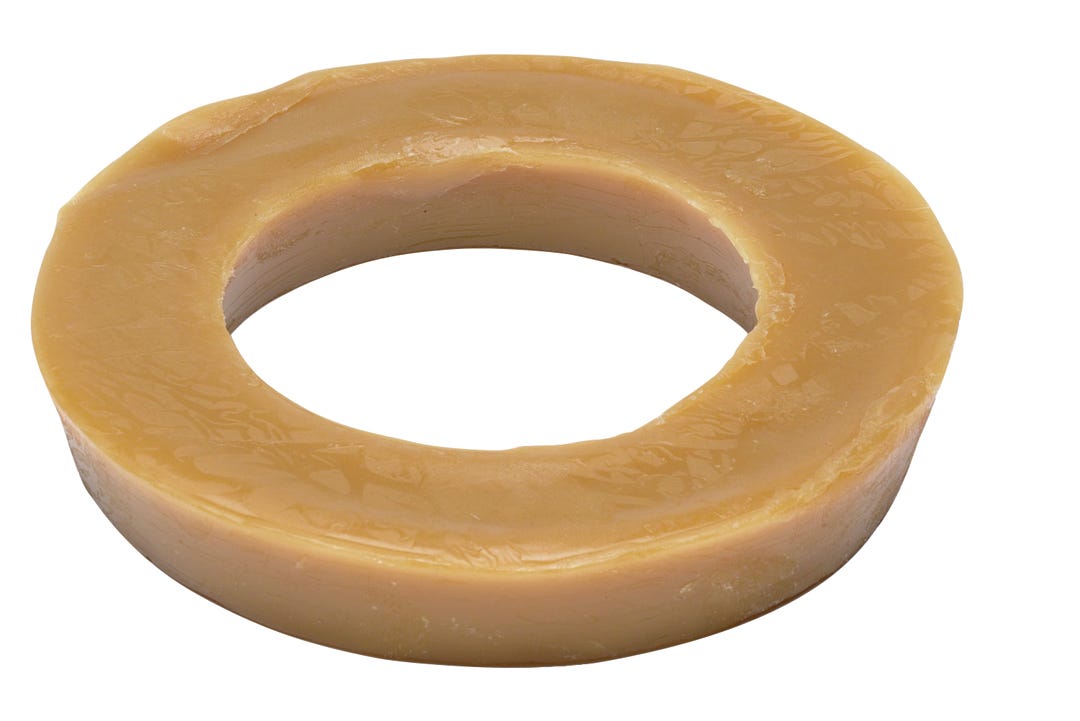 Wax bowl ring for setting closet bowl