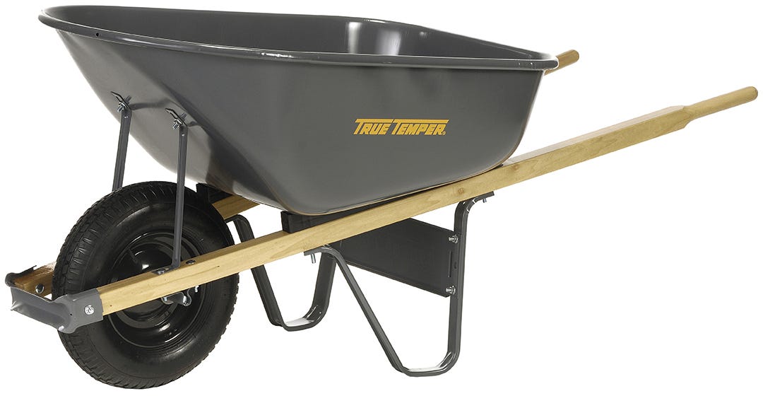 Garant True Temper Steel Wheelbarrow, 6-ft. Cu.