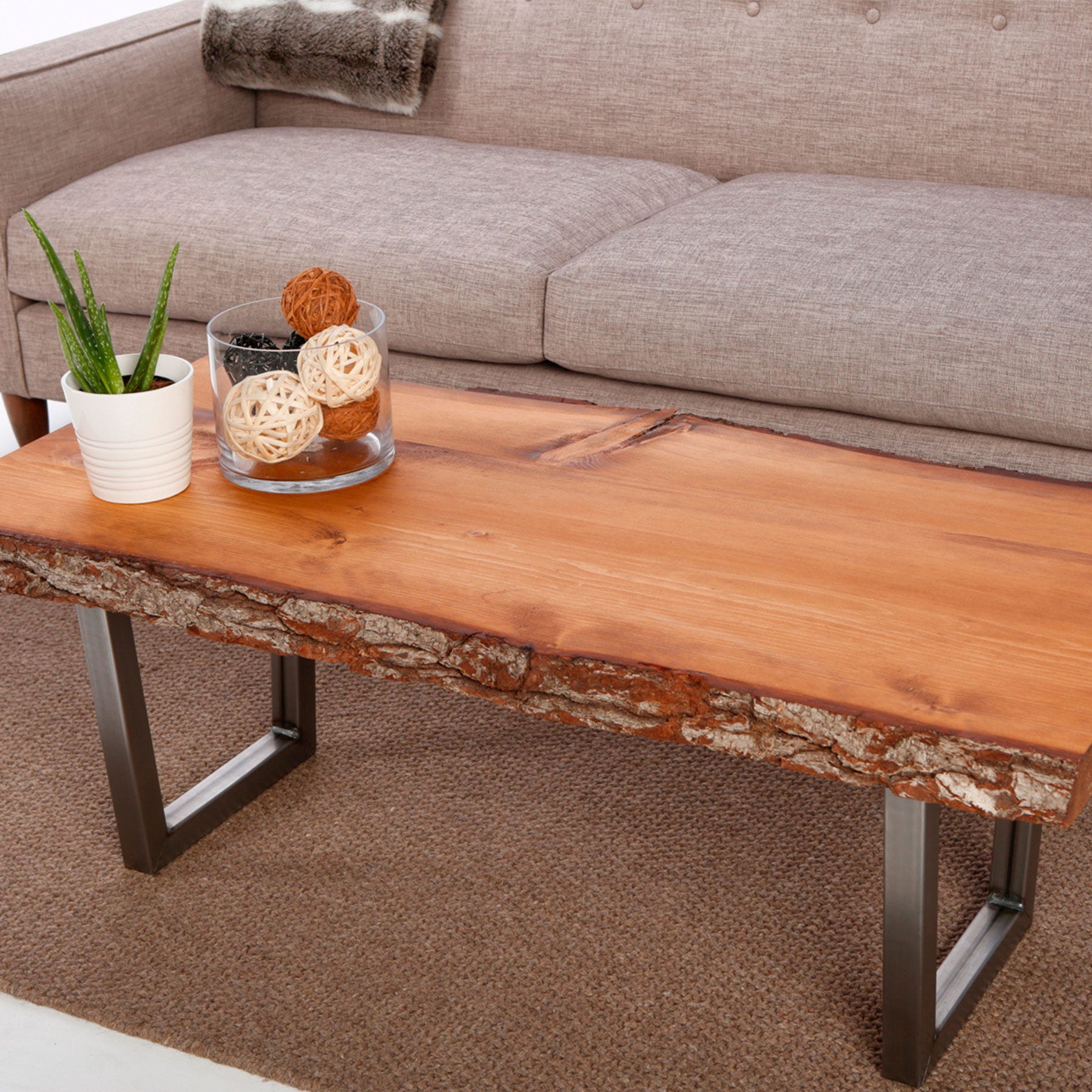 Live Edge White Pine Slab, 2-in. X (15-in. X 19-in.) X 4-ft.
