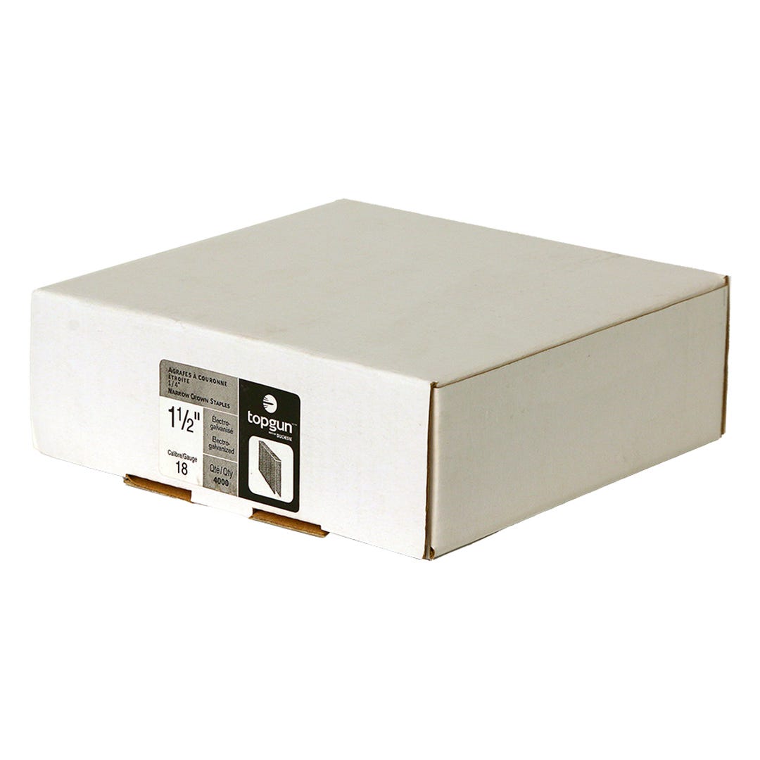 Wide Crown Staples 18 Ga, 1/4 in. X 1-1/2 in., 4000/box