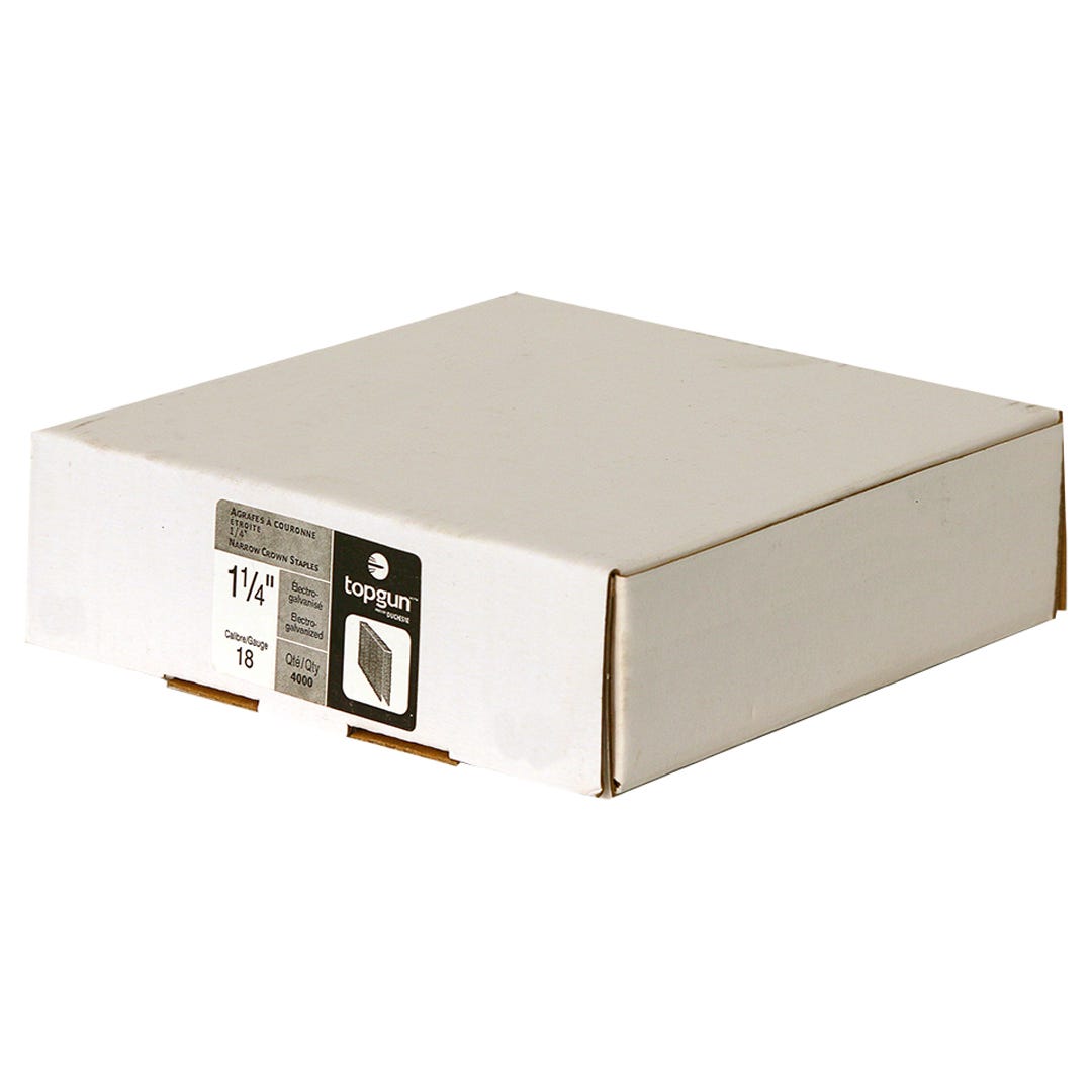 Wide Crown Staples 18 Ga, 1/4 in. X 1-1/4 in., 4000/box