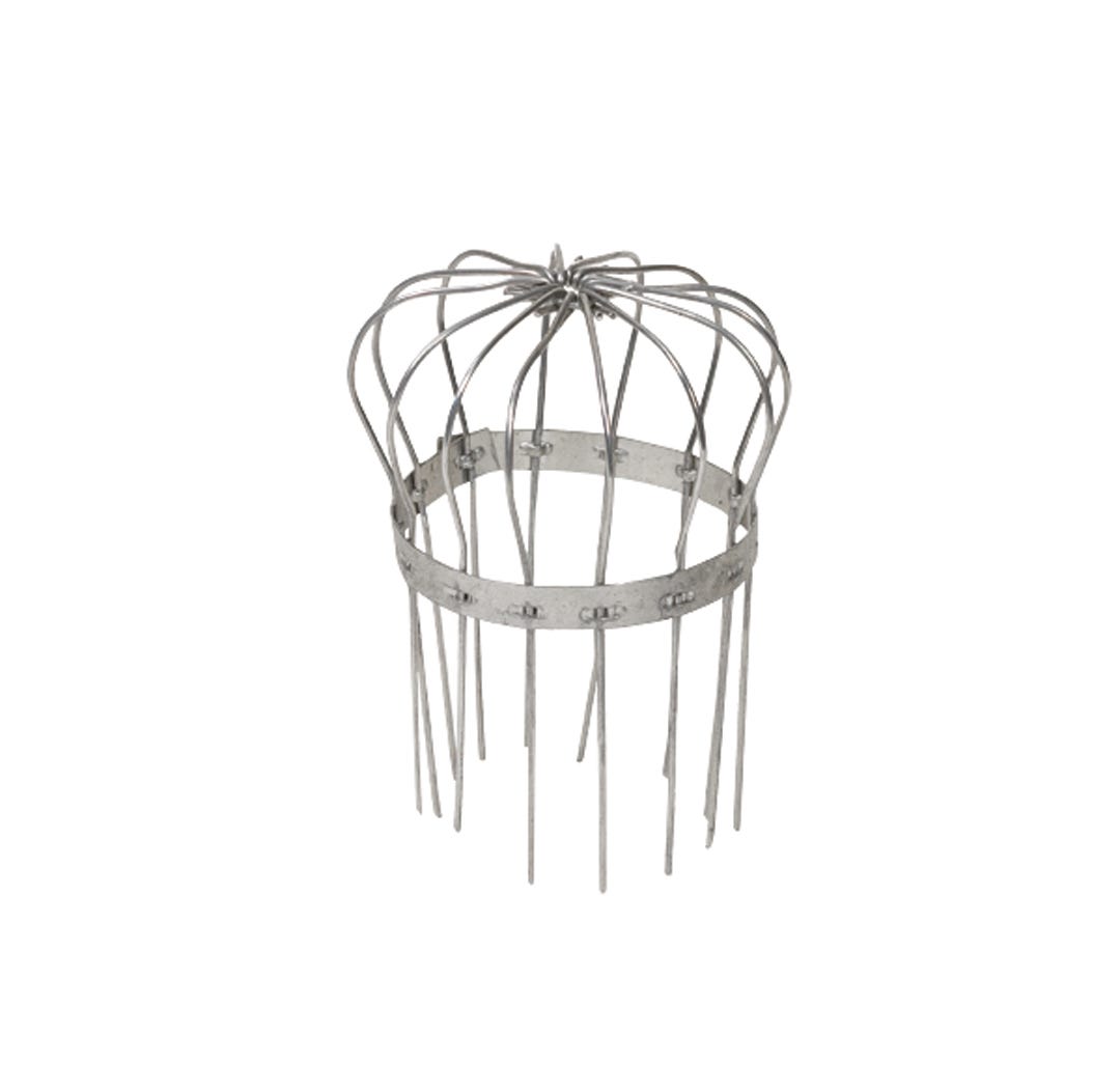 Wire strainer galvanized round for gutter 3 in
