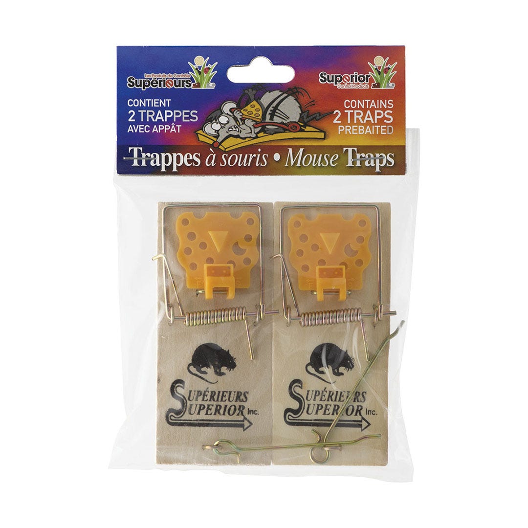 Mouse Traps, Prebaited, 2/Pck