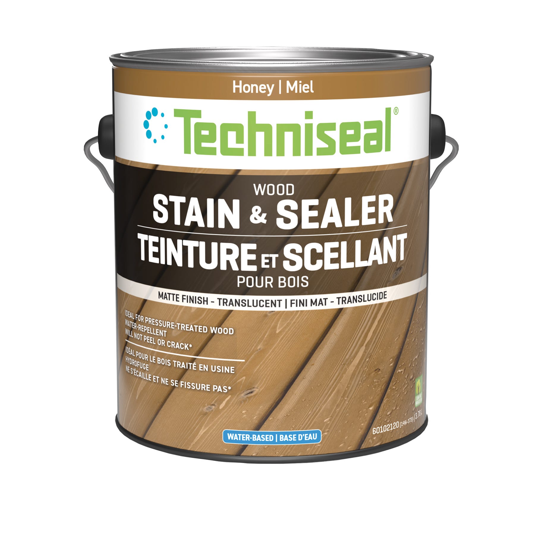Wood Protector Maintenance-Free, Matte Finish, Honey, 3.78 L