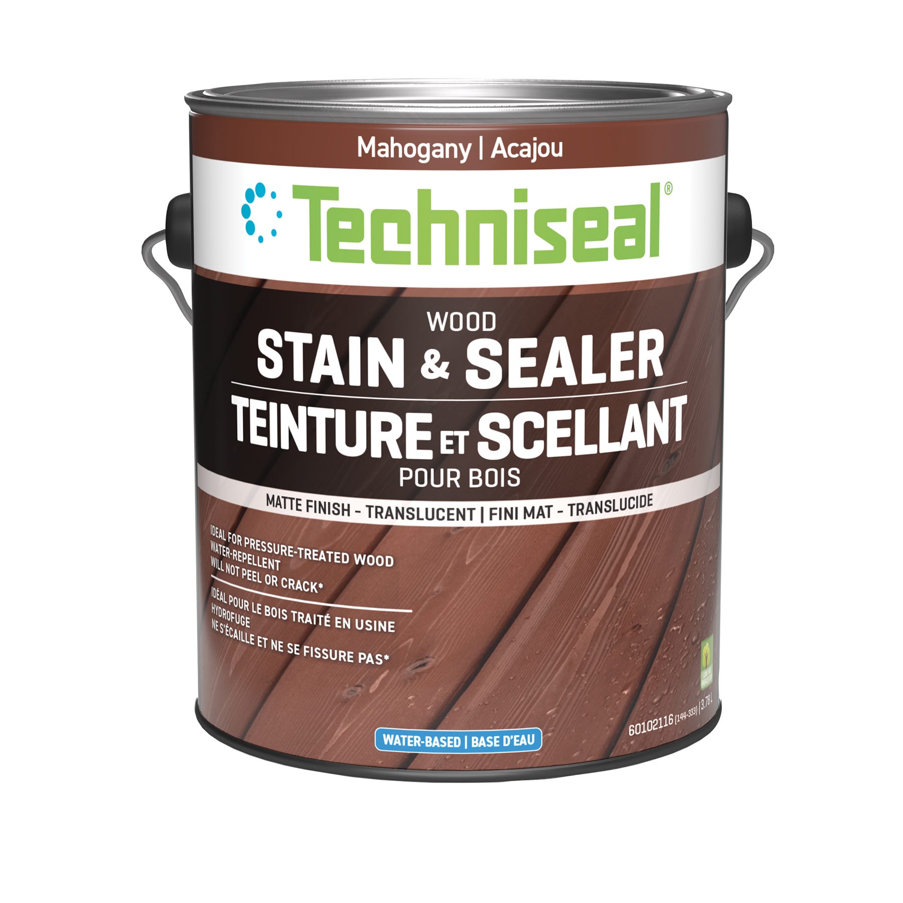 Wood Protector Maintenance-Free, Matte Finish, Mahogany, 3.78 L