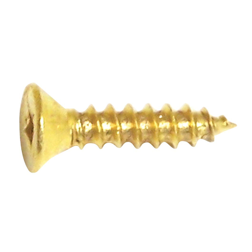 Wood Screw Flat Head, #4 X 1/2-in., 12/Pack