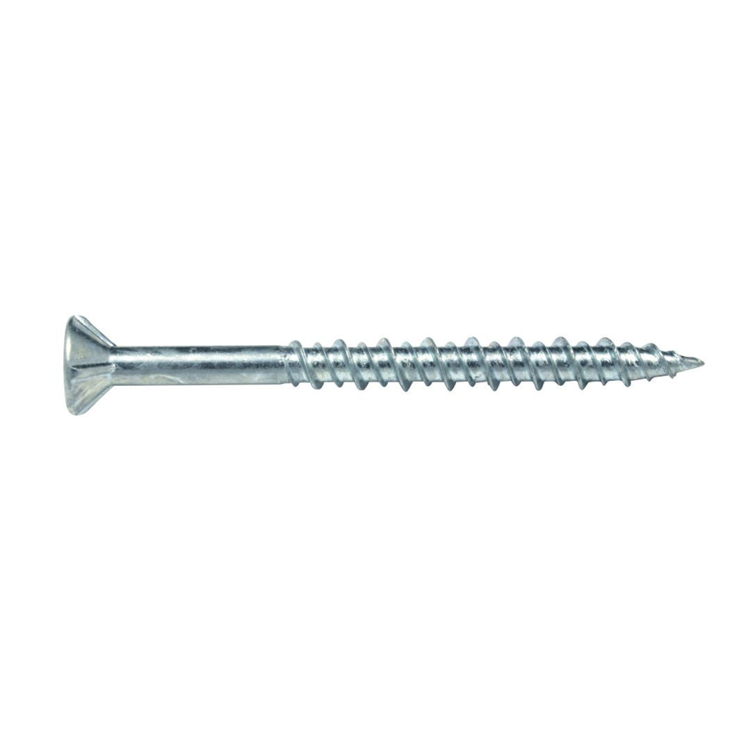 Flat Head Wood Screw with Nibs, #8 X 2-in., 100/Pack