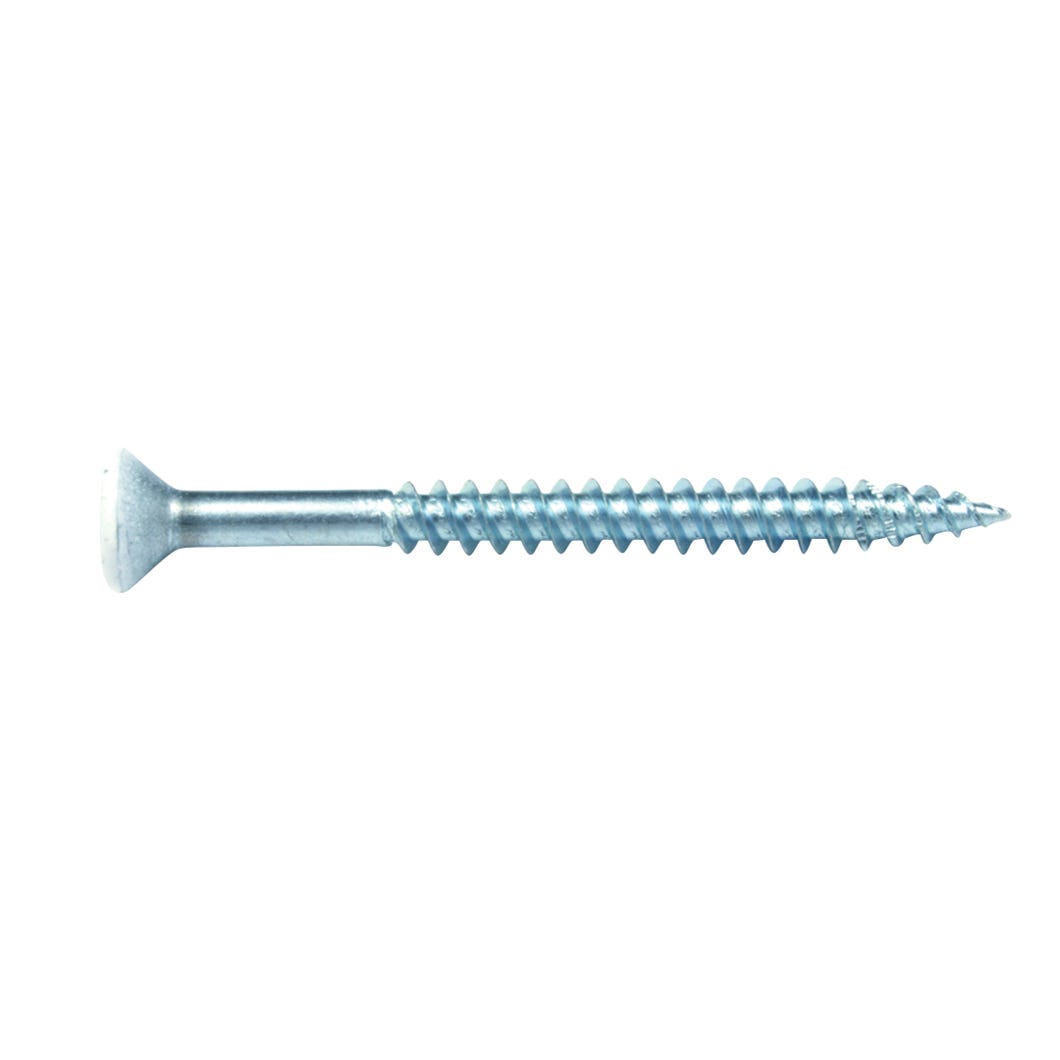 Wood Screw White Round Head, #8 X 2-in., 6/Pack