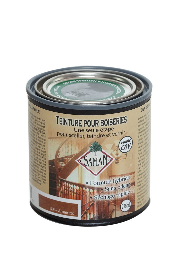 Wood Stain for Fine Wood, Alkyde, Amaretto, 236 ml