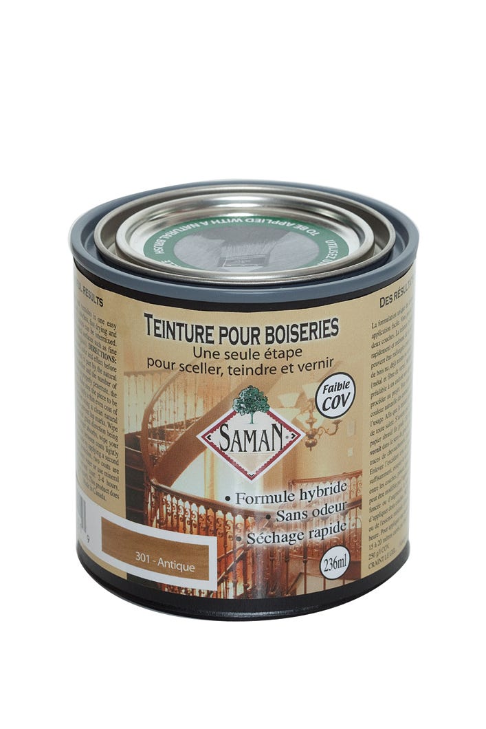 Wood Stain for Fine Wood, Alkyde, Antique, 236 ml