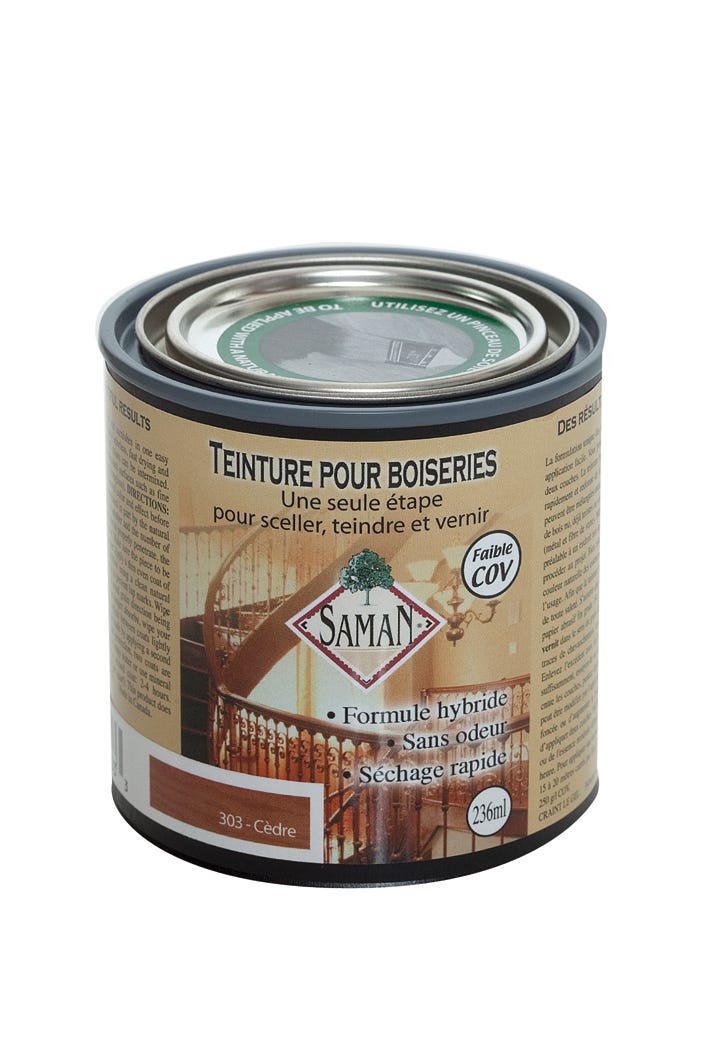 Wood Stain for Fine Wood, Alkyde, Cedar, 236 ml