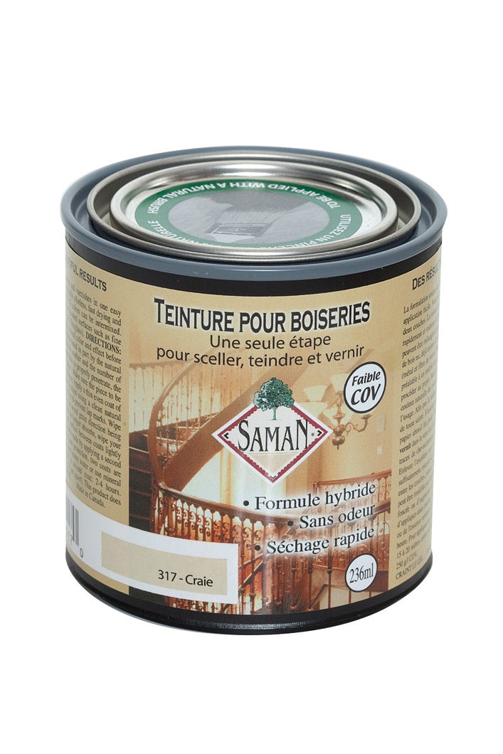 Wood Stain for Fine Wood, Alkyde, Chalk, 236 ml