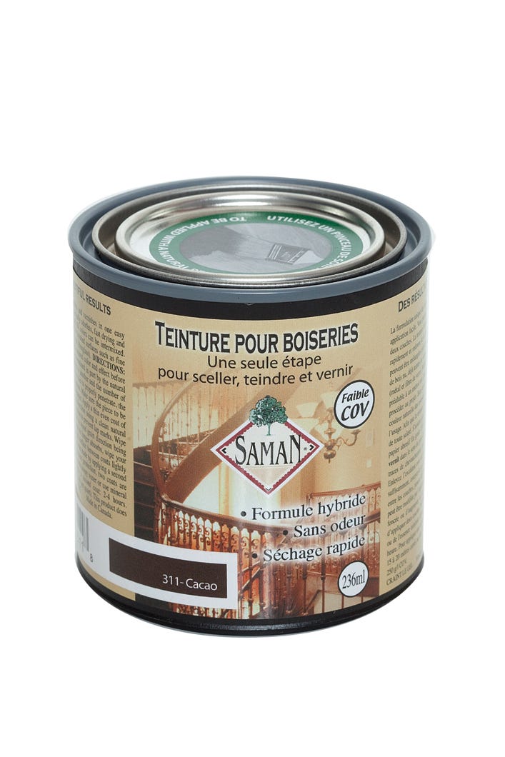 Wood Stain for Fine Wood, Alkyde, Cocoa, 236 ml