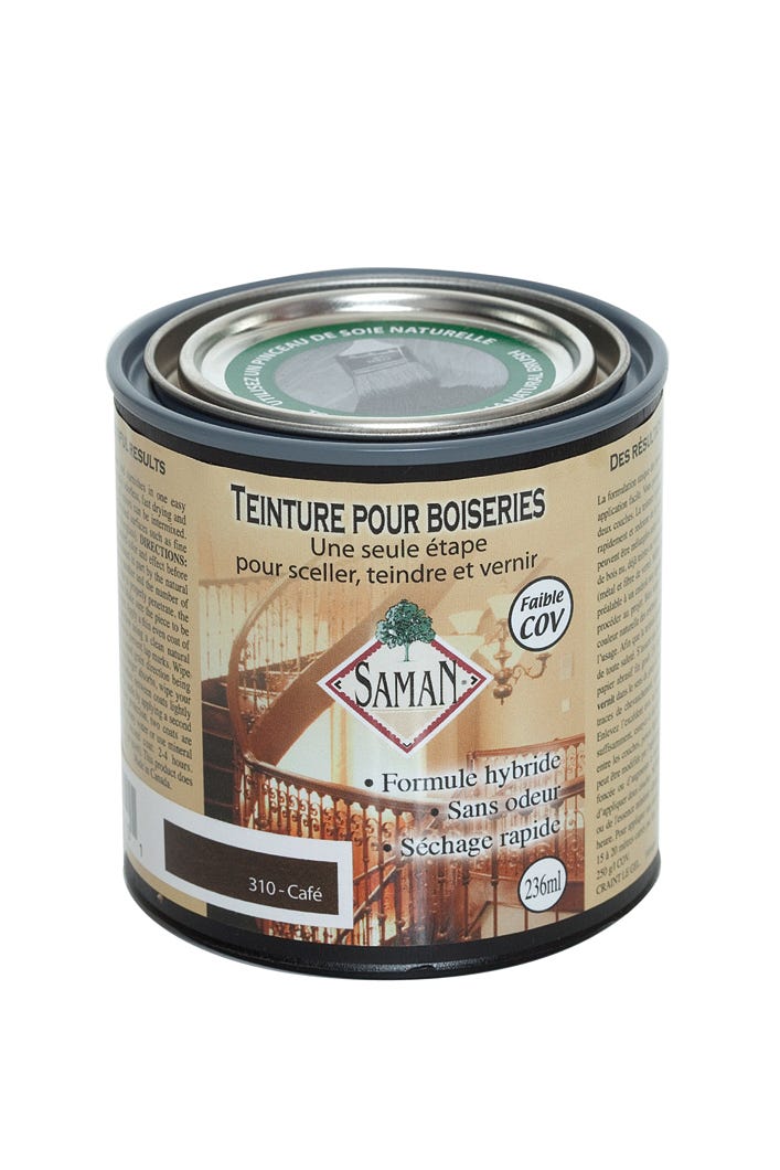 Wood Stain for Fine Wood, Alkyde, Coffee, 236 ml