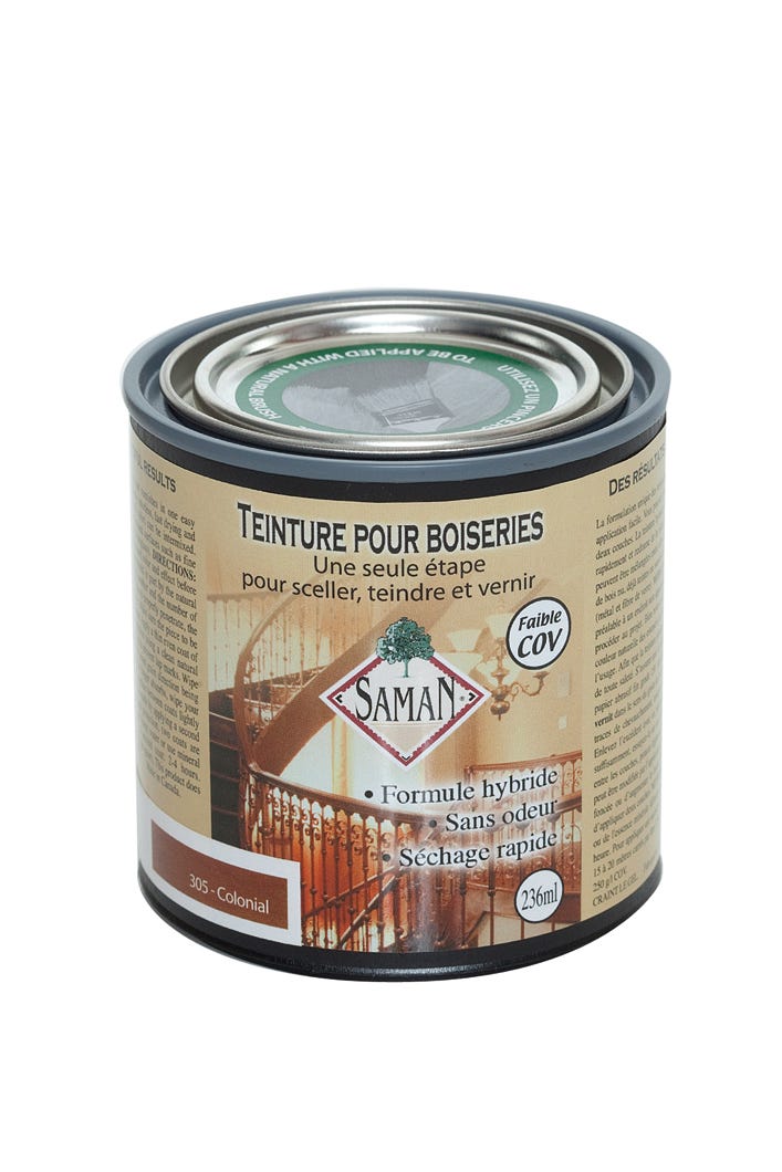 Wood Stain for Fine Wood, Alkyde, Colonial, 236 ml