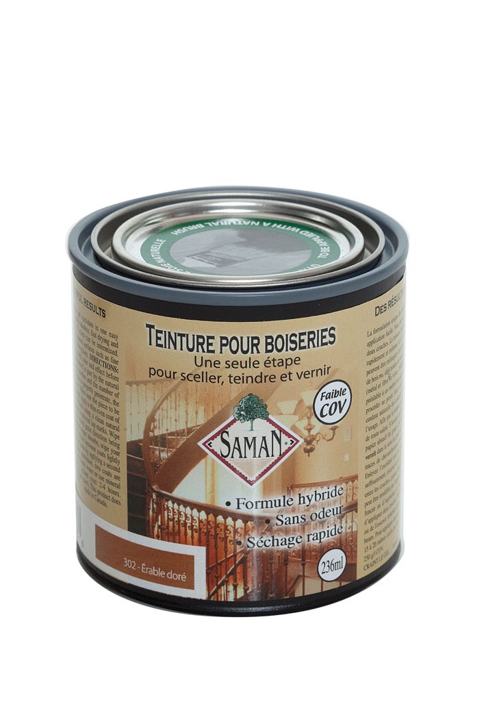 Wood Stain for Fine Wood, Alkyde, Golden Maple, 236 ml