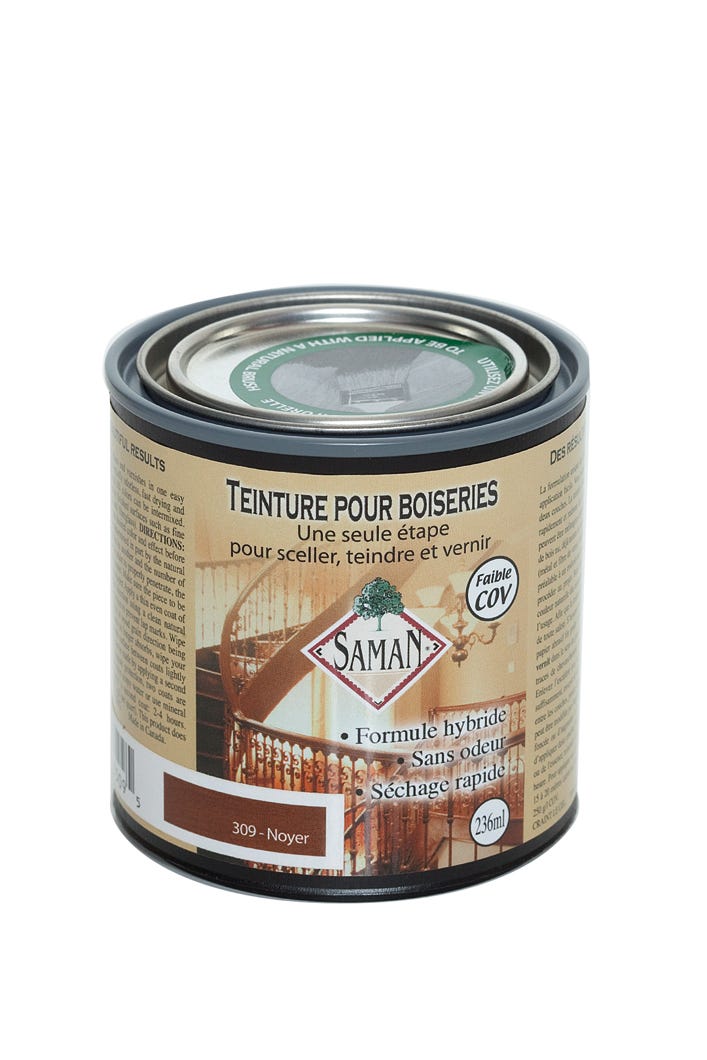 Wood Stain for Fine Wood, Alkyde, Walnut, 236 ml