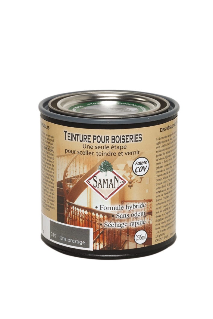 Wood Stain, Seal/Stain/Varnish, Grey, 236ml