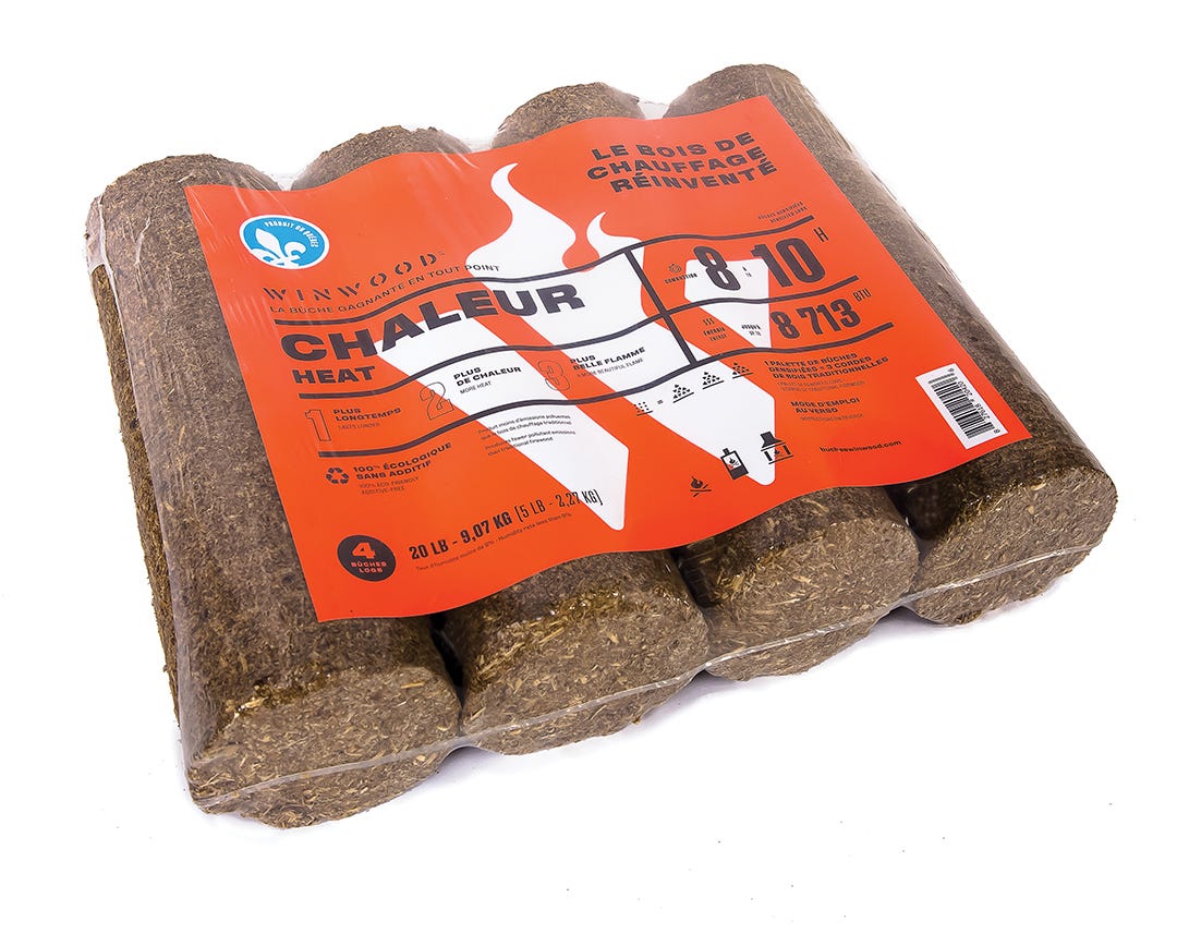 100% Eco-Friendly Wooden Logs. 4/pack
