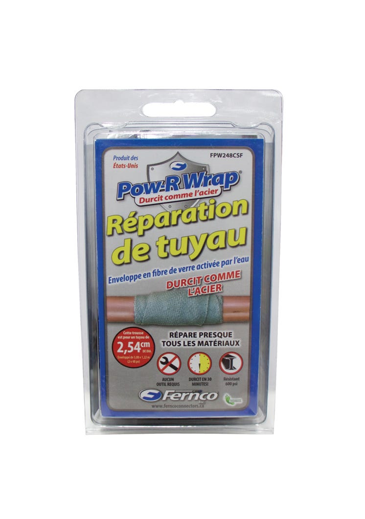 Wrap for pipe repair multi surface - fibreglass / epoxy - up to 1 in